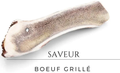 Bois de cerf pour chien tranché aromatisé Bœuf grillé