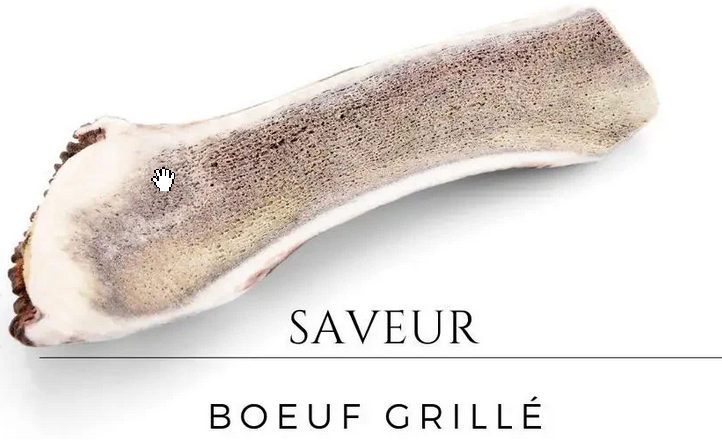 Bois de cerf pour chien tranché aromatisé Bœuf grillé