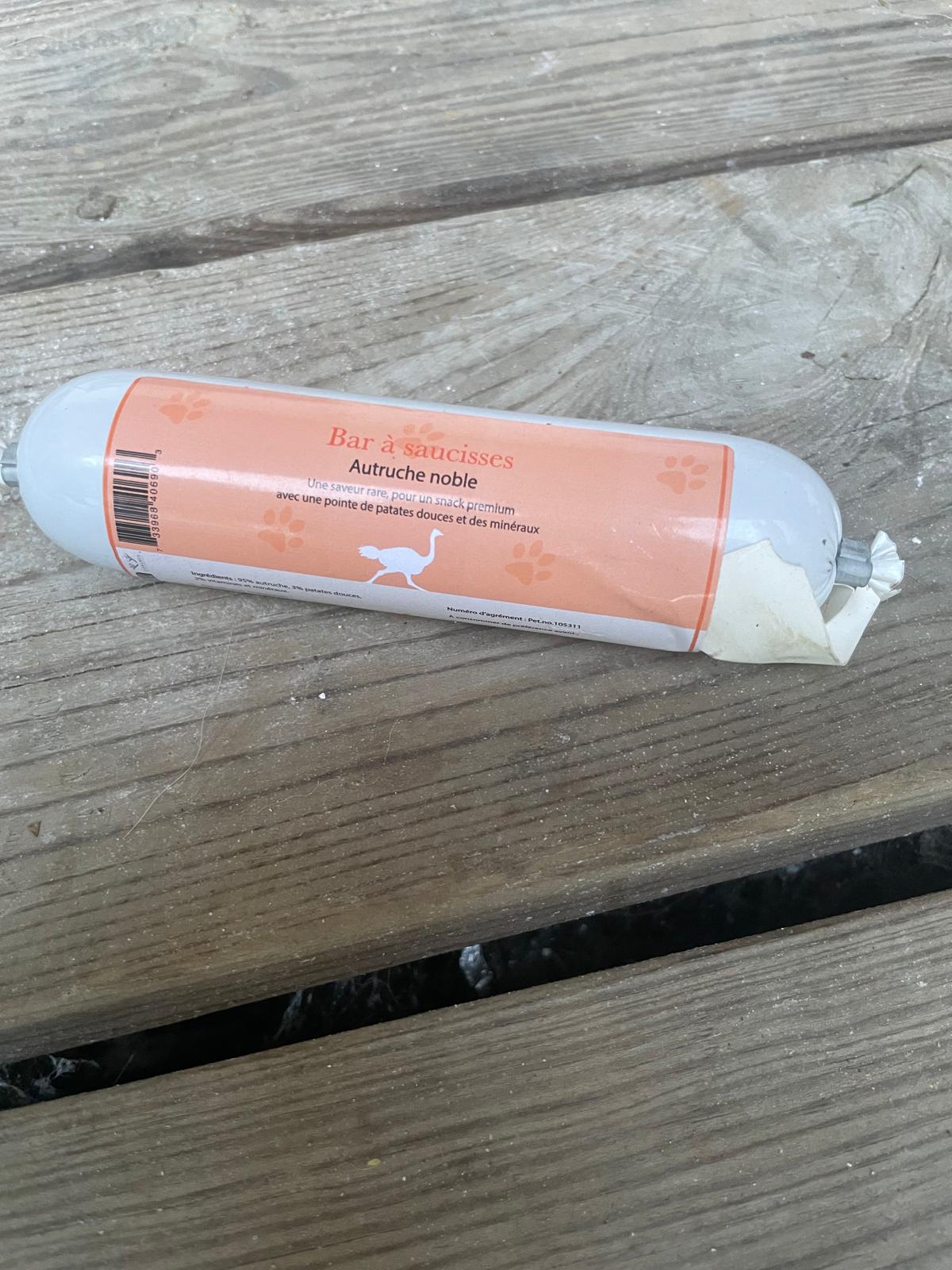 saucisson pour chien a l'autruche noble