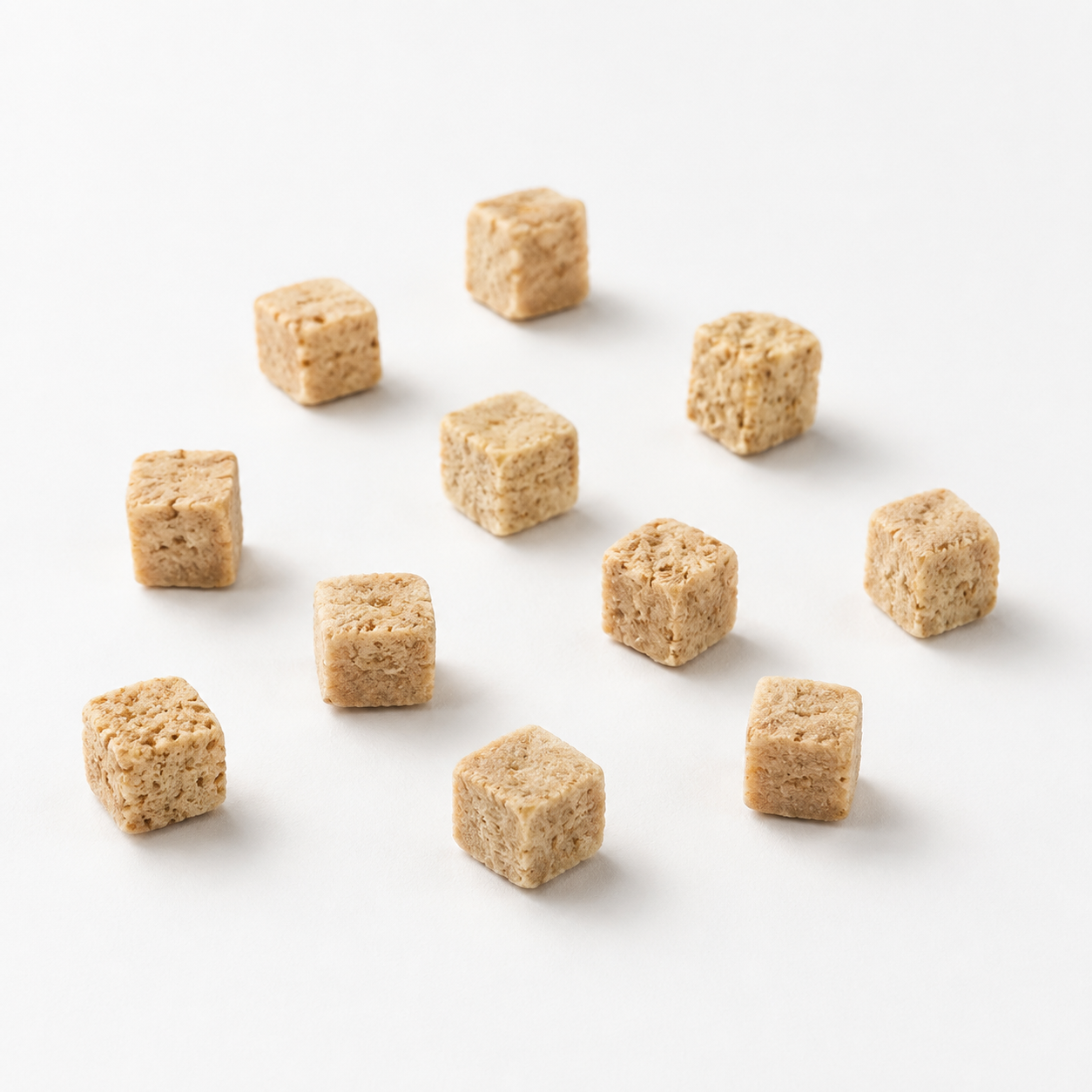Petits cubes de saumon lyophilisé pour chat