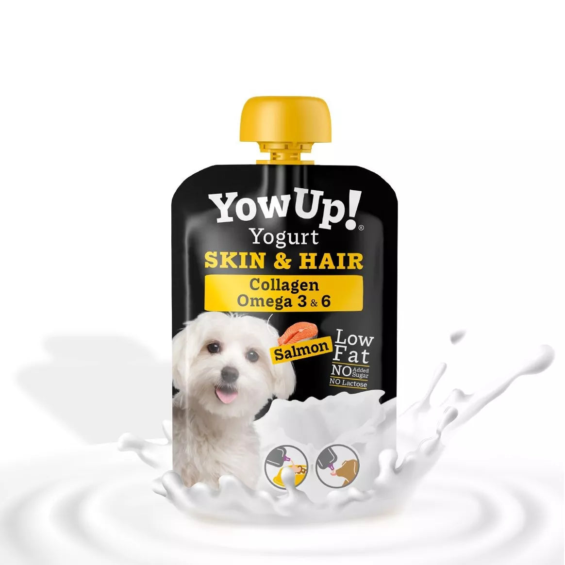 Yoghourt sans lactose chien skin & hair collagéne oméga 3 & 6